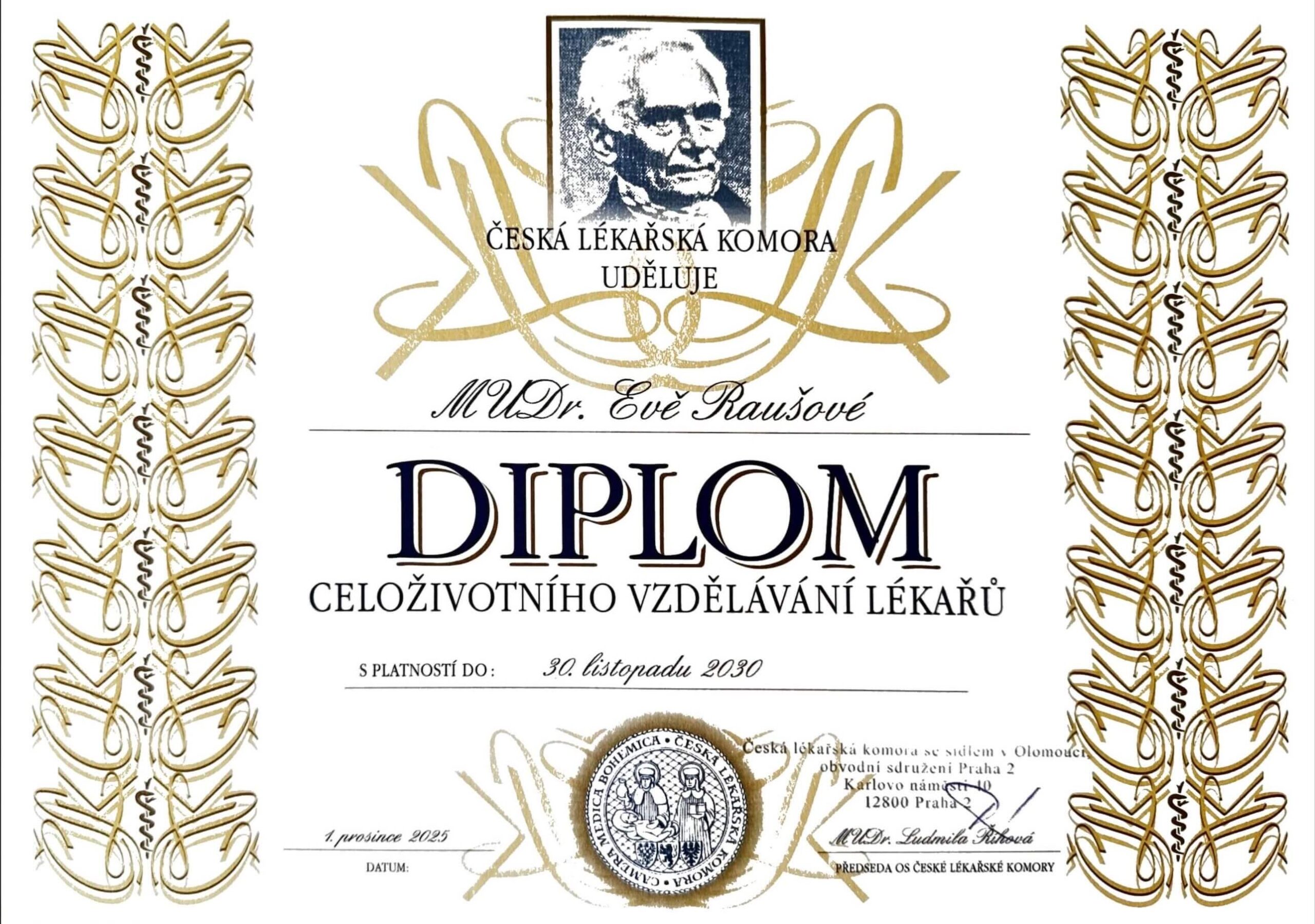 Diplom_Česká_lékařská_komora Diplom Česká lékařská komora